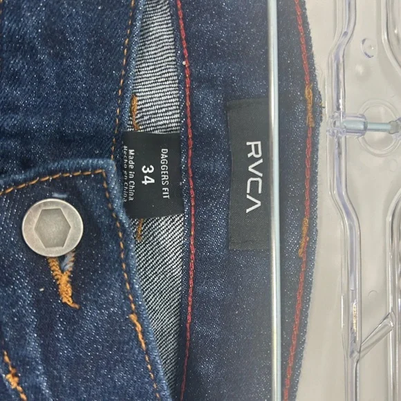 RVCA Men's Deep Indigo Slim Jeans - Picture 3 of 4